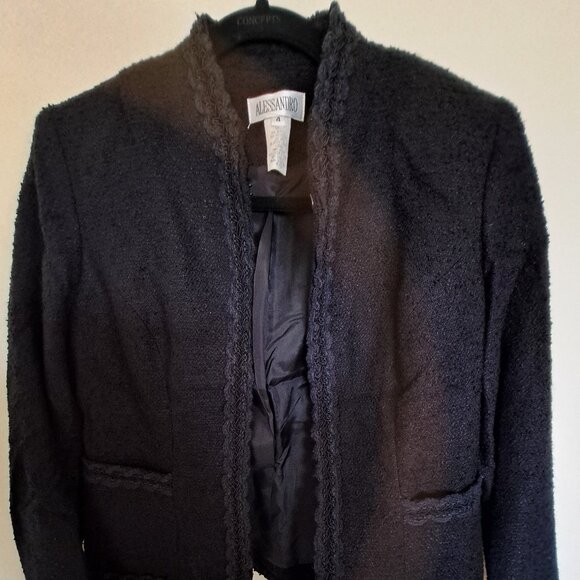 ALESSANDRO Women's Size 4 Black Jacket - Picture 1 of 4